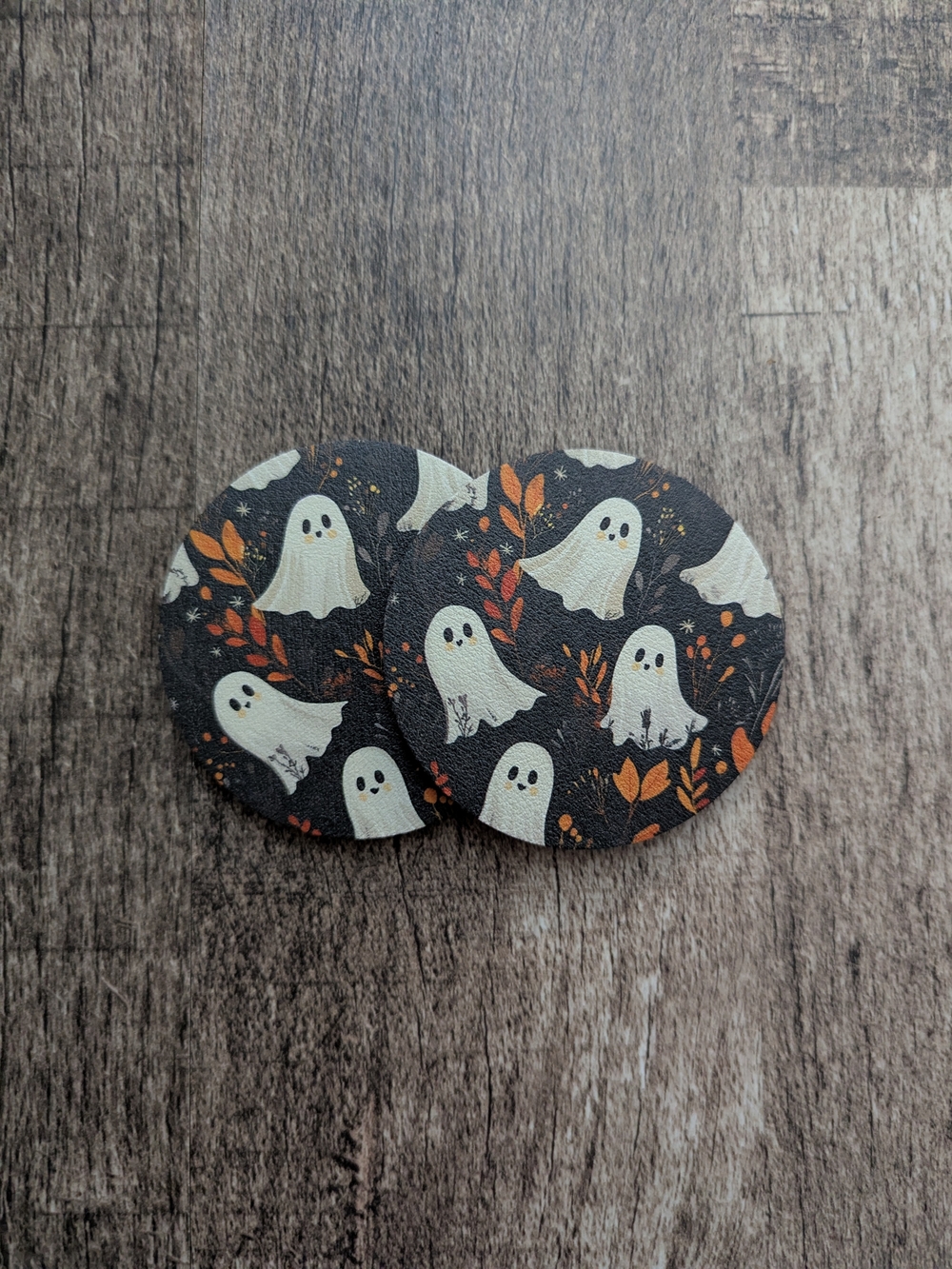 Ghost Print Car Coasters